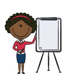 teacher at flip chart